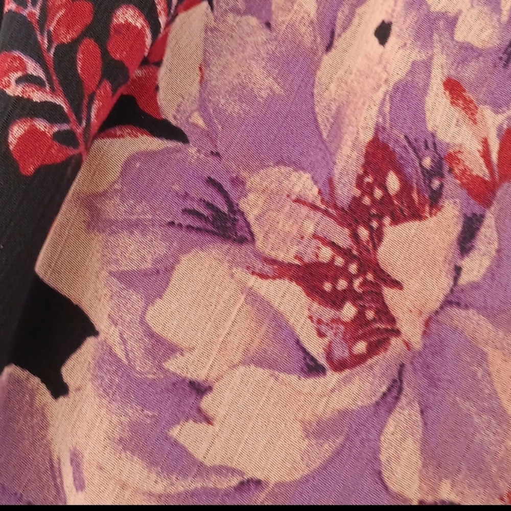 London Times Dark Floral Ruffled Midi Dress. Wedding Guest, Garden Party - Picture 13 of 14